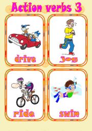 Action verbs 3 - Flashcards