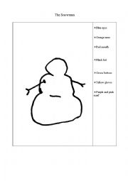 English Worksheet: The Snowman