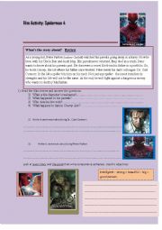 English Worksheet: Spiderman 4