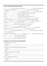 English Worksheet: Past Simple_revision work