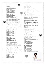 English Worksheet: Listening activity Song Curiosity