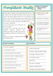 English Worksheet: Josephines Family