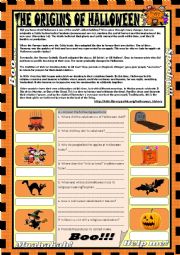 English Worksheet: The origins of Halloween