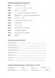 English Worksheet: 5th grade test - revision