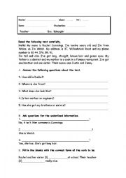 English Worksheet: 6th grade test