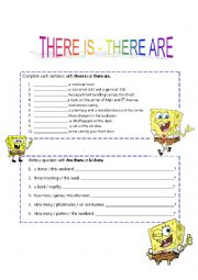 English Worksheet: There is - There are  exercises