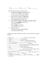 English Worksheet: Different types of future tense