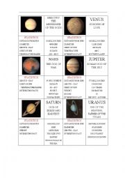 English Worksheet: solar system