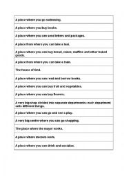 English Worksheet: Buildings and places
