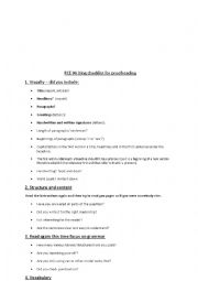 English Worksheet: proofreading