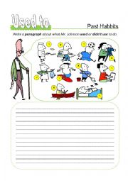 English Worksheet: used to