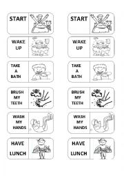 English Worksheet: Daily outines domino