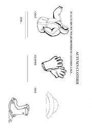 English Worksheet: Autumn clothes