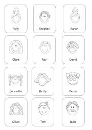 English Worksheet: My family game