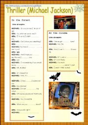 English Worksheet: Thriller, Michael Jackson