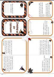 English Worksheet: Mini Book _ Dressing up for Halloween.