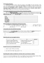English Worksheet: 9th Form worksheet  19