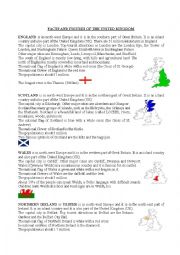 English Worksheet: Facts and Figures of the United Kingdom