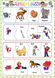 Alphabet puzzle - PART 2 -editable