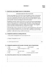 English Worksheet: Extension Reading (Part 1)