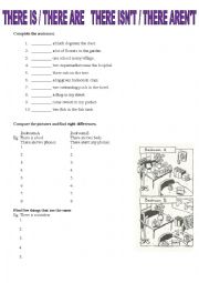 English Worksheet: There is / There are