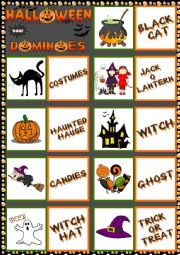 English Worksheet: Halloween - dominoes (1)