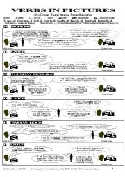 English Worksheet: GRAMMAR 005 Go:Come   Take:Bring   Send:Receive  How are they DIFFERENT?