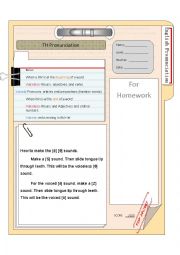 English Worksheet: TH- pronunciation