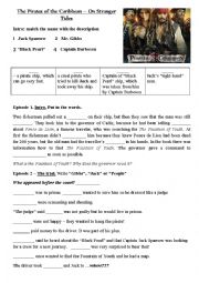 English Worksheet: Pirates of the Carribbean - On Stranger Tides movie worksheet