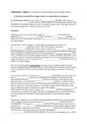 English Worksheet: yellowstone national park