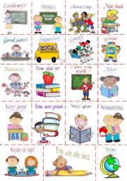 English Worksheet: REWARD STICKERS