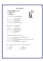 English Worksheet: Basic review