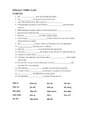 English Worksheet: Phrasal Verbs Exercise