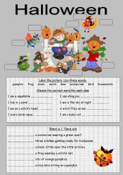 English Worksheet: Halloween