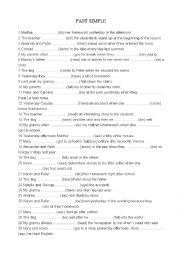 English Worksheet: Past simple