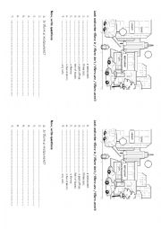 English Worksheet: There is, there are 