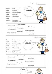 English Worksheet: Being ill- at the doctors