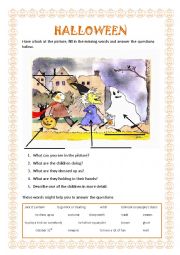 English Worksheet: Halloween activitiy