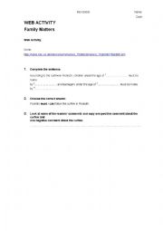 English Worksheet: Web Activities (Unit 2)