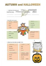 English Worksheet: Halloween quiz