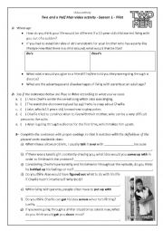 English Worksheet: Two and a Half Men Worksheet