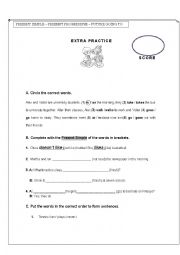 English Worksheet: PRACTICE GRAMMAR 