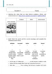 English Worksheet: Wilma Rudolph