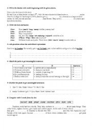 English Worksheet: 9th Form worksheet  20