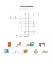 furniture crossword