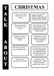 English Worksheet: Talk About Christmas