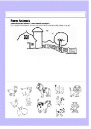 English Worksheet: FARM ANIMALS