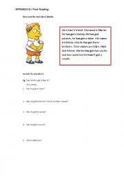 English Worksheet: Reading Comprehension