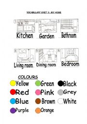 House vocabulary and colours