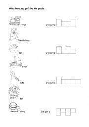 English Worksheet: Easy Toys Worksheet